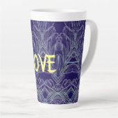 Zachte Wervelingen Liefde (Paars) Latte Mok (Rechterhoek)