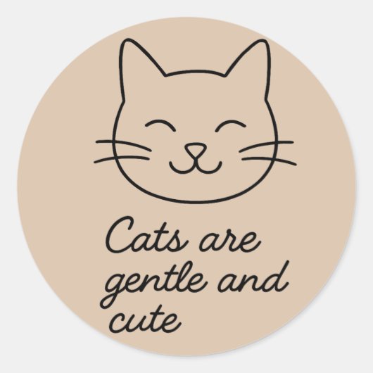 zachte whiskers ronde sticker (Voorkant)