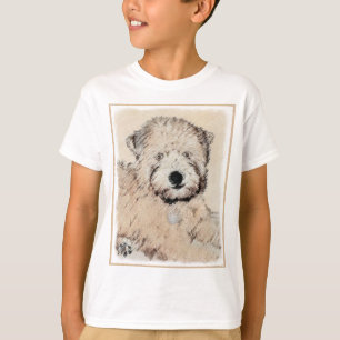 Zachte wielschilderende schilderkunst met wielcoat t-shirt