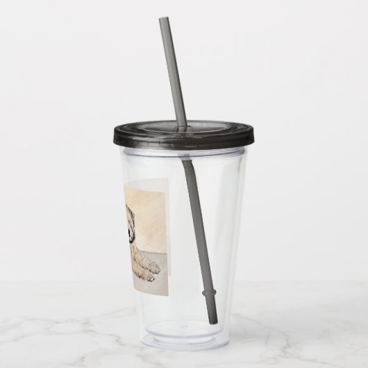 Zachte wielschilderende schilderkunst met wieltjes acryl drinkbeker (Links)