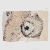 Zachte wielschilderende schilderkunst met wieltjes golfhanddoek (Horizontaal)