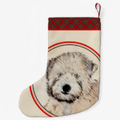 Zachte wielschilderende schilderkunst met wieltjes kleine kerstsok (Achterkant)