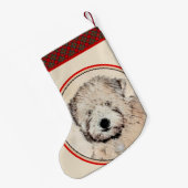 Zachte wielschilderende schilderkunst met wieltjes kleine kerstsok (Achterkant (Hangend))