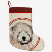 Zachte wielschilderende schilderkunst met wieltjes kleine kerstsok (Voorkant)