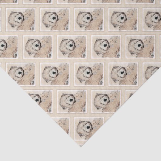 Zachte wielschilderende schilderkunst met wieltjes tissuepapier (Detail)