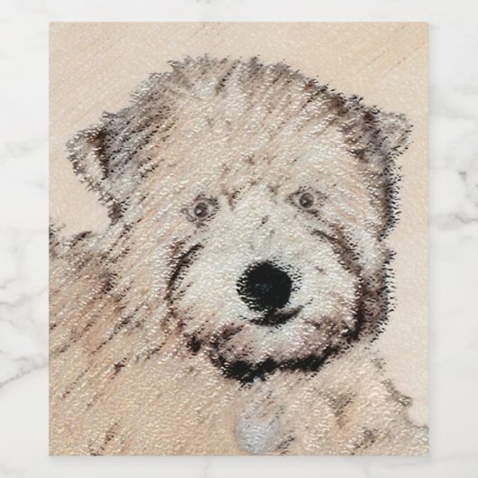 Zachte wielschilderende schilderkunst met wieltjes wijn etiket (Enkel label)