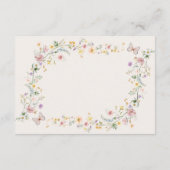 Zachte Wildbloem Sprookje Tuin Bruiloft Details Informatiekaartje (Achterkant)