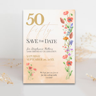 Zachte Wilde Bloem 50e Verjaardagsviering Save The Date