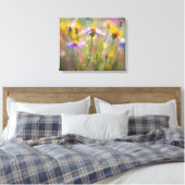 Zachte wilde bloemen canvas afdruk (Insitu (Slaapkamer))