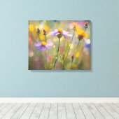 Zachte wilde bloemen canvas afdruk (Insitu (Houten vloer))