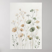 Zachte Wilde Bloemenbloei Poster (Voorkant)