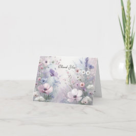 Zachte Wilde Bloemenweide Droomgedachten Bedankkaart