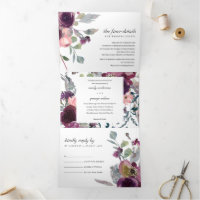 ZACHTE WILDE PAARSE SERING FLORALE WATERCOLOR TROU