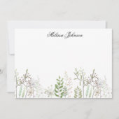 Zachte Wildflower gepersonaliseerd Notitiekaartje (Voorkant)