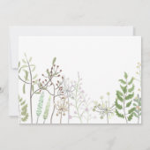 Zachte Wildflower gepersonaliseerd Notitiekaartje (Achterkant)