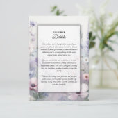 Zachte Wildflower Meadow Daydreams Informatiekaartje (Staand voorkant)