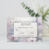 Zachte Wildflower Meadow Daydreams RSVP Kaartje (Staand voorkant)