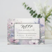 Zachte Wildflower Meadow Daydreams RSVP Kaartje (Staand voorkant)