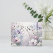 Zachte Wildflower Meadow Daydreams Uitnodiging Briefkaart (Staand voorkant)