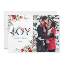 Zachte Winter Berry JOY kerstkaart