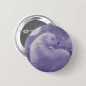 Zachte Winter Polar Beer en Cub Pinback Button (Voorkant /achterkant)