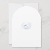 Zachte Winter Touch Floral Elegant Huwelijk Kaart (Achterkant)