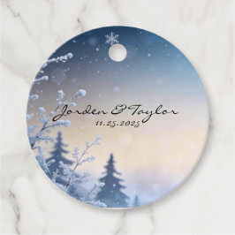 Zachte Winterdagdroom Trouwcadeautags Bedankjes Labels