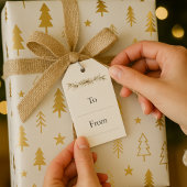 Zachte Winterdennen Cadeaubijlage Cadeaulabel