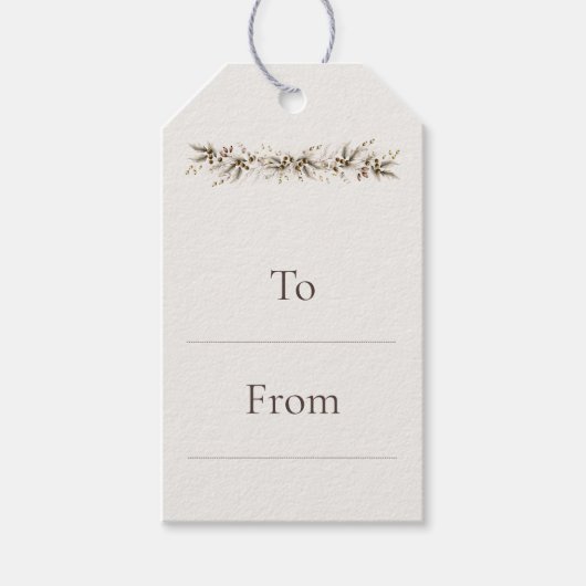 Zachte Winterdennen Cadeaubijlage Cadeaulabel (Voorkant)