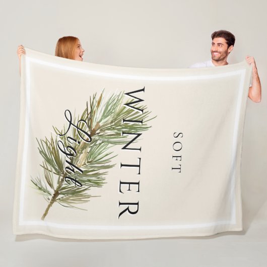 Zachte Winterlicht met Dennentak Fleece Deken (In situ)