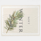 Zachte Winterlicht met Dennentak Fleece Deken (Voorkant (Horizontaal))