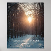 Zachte Winterlicht – Minimalistische Rustgevende K Poster (Voorkant)