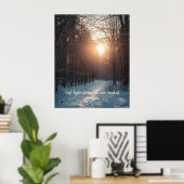 Zachte Winterlicht – Minimalistische Rustgevende K Poster (Thuiskantoor)