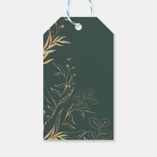 Zachte Winterpooldieren Greenery Birthday Favor Cadeaulabel (Achterkant)