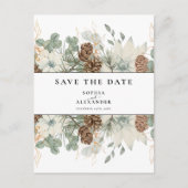 Zachte winterse waterverf bewaar de datum briefkaart (Voorkant)