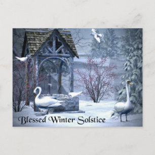 Zachte wintersolstiekswans briefkaart