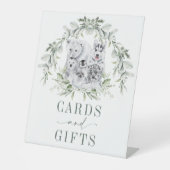 Zachte wintervakantie Arctic Animals Kaarten & ges Reclamebord Met Voetstuk (Voorkant)