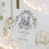 Zachte wintervakantie Arctic Animals Kaarten & ges Reclamebord Met Voetstuk