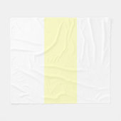 Zachte wit- en geelpastel bar ontwerp fleece deken (Voorkant (Horizontaal))