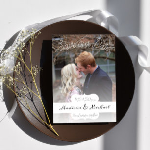 Zachte Witte Banner Foto slaat de datum aankondigi Kaart