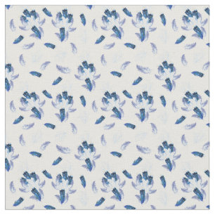 Zachte witte, blauw-Lila veren Herhalen naadloos Stof