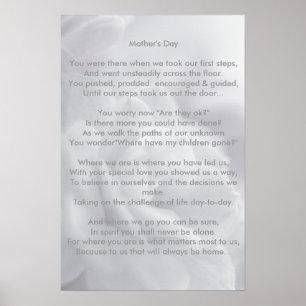 Zachte witte bloemblaadjes ... poster