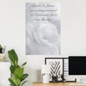 Zachte witte bloemblaadjes ... poster (Thuiskantoor)