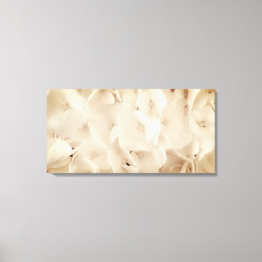 Zachte witte bloemen canvas afdruk (Voorkant)