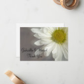 Zachte Witte Dagen over Grijze bruiloft Notitiekaartje (Voorkant / Achterkant in situ)