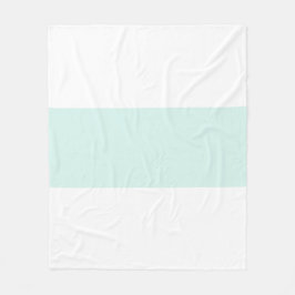 Zachte witte en cyaan groene pastel bar ontwerp fleece deken