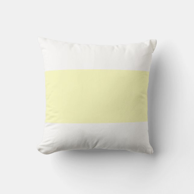 Zachte witte en gele pastel bar ontwerp kussen (Voorkant)