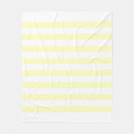 Zachte witte en gele pastel lijnen patroon fleece deken