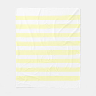 Zachte witte en gele pastel lijnen patroon fleece deken