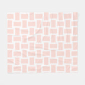 Zachte witte en pastelroze weefselontwerp fleece deken (Voorkant (Horizontaal))